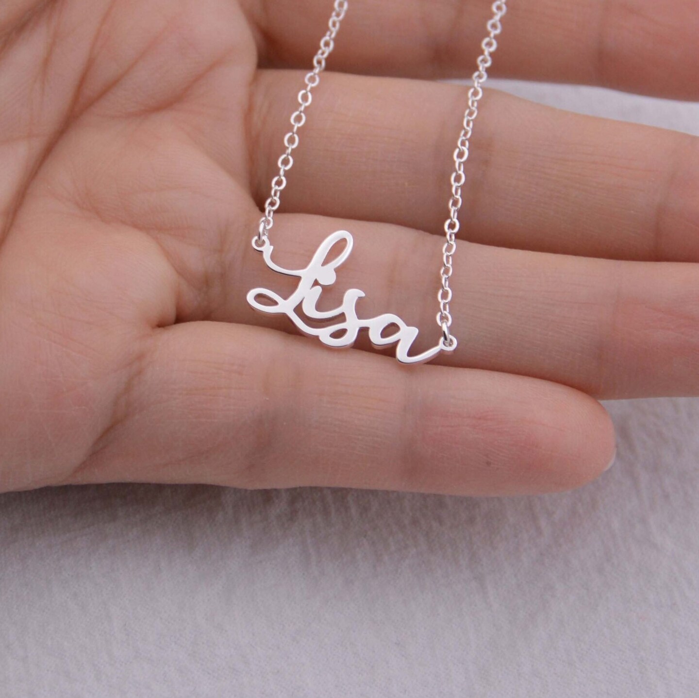 Name Necklace Custom Name Jewlery Name Pendant Necklace, Women ...