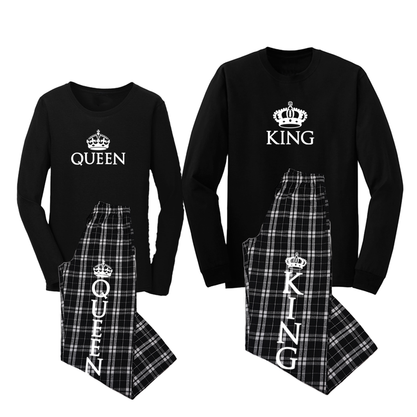 Matching Pajamas for Couples, King Queen Matching Couples Pajama Sets ...