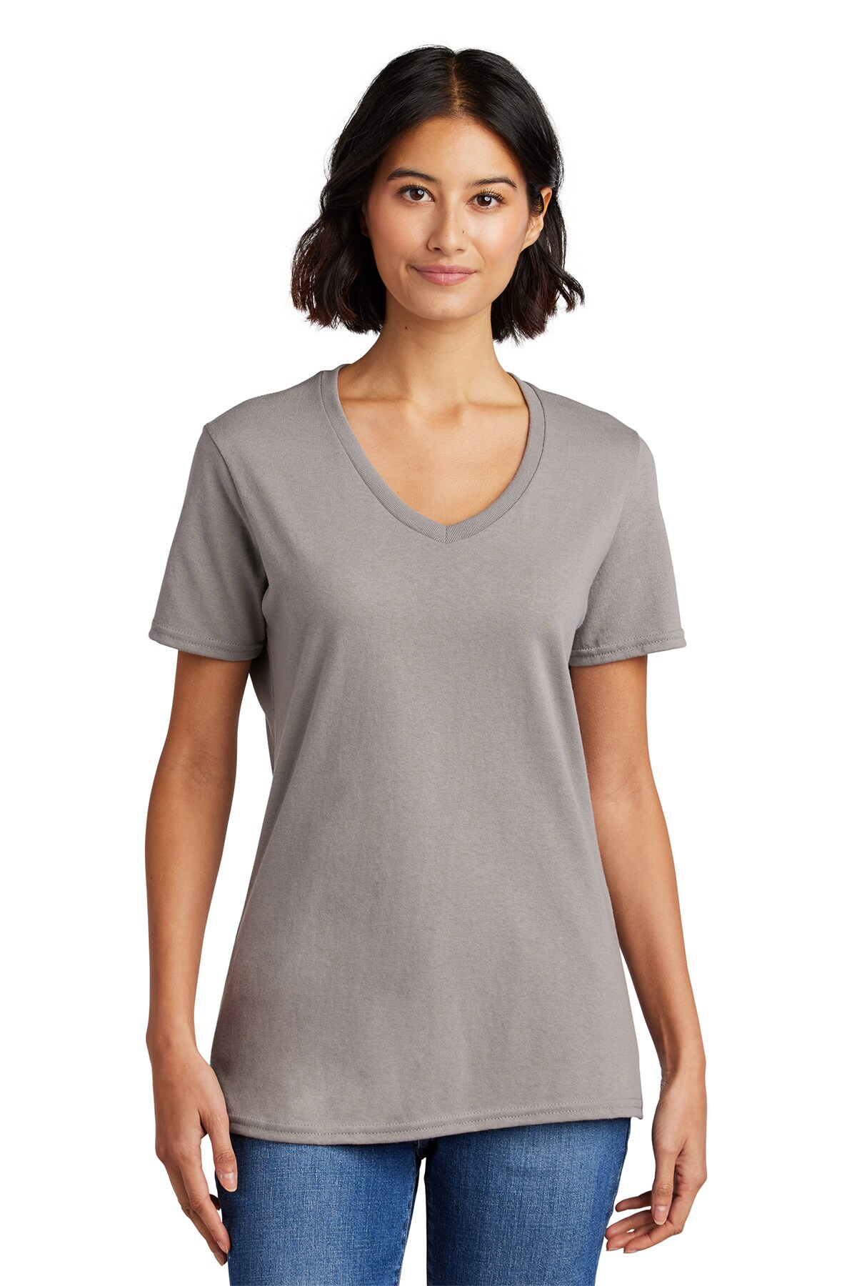 Port & Company® Ladies Core Cotton V Neck Short Sleeve Tee | Michaels