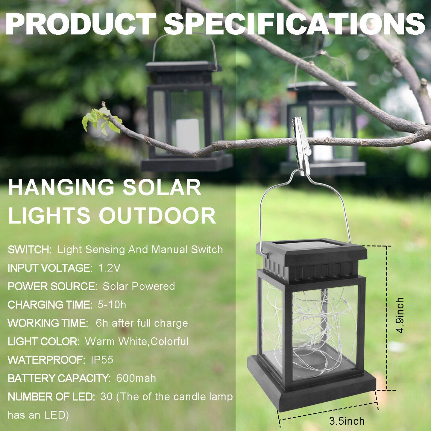 Waterproof Outdoor Garden Patio Lamp Decor