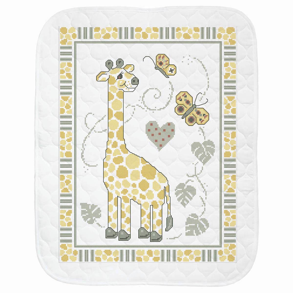 Baby by Herrschners  Giraffe Spots Baby Quilt Stamped Cross-Stitch