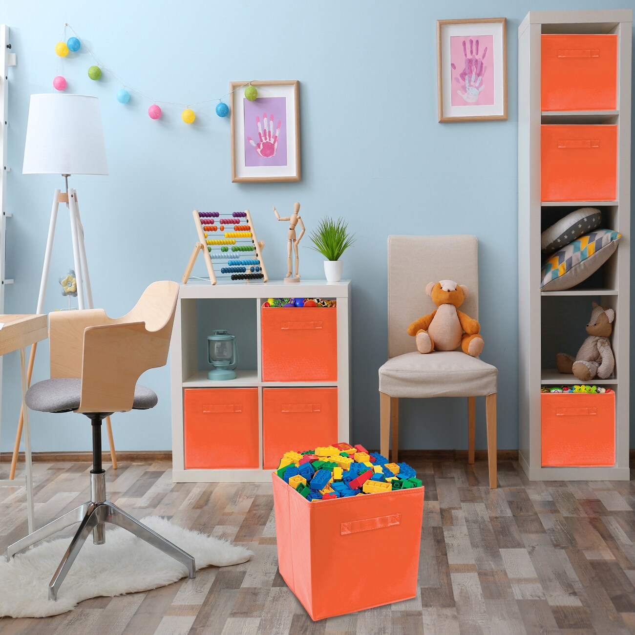 Sorbus Fabric Collapsible Cube Storage Bins Set (6 Pack)