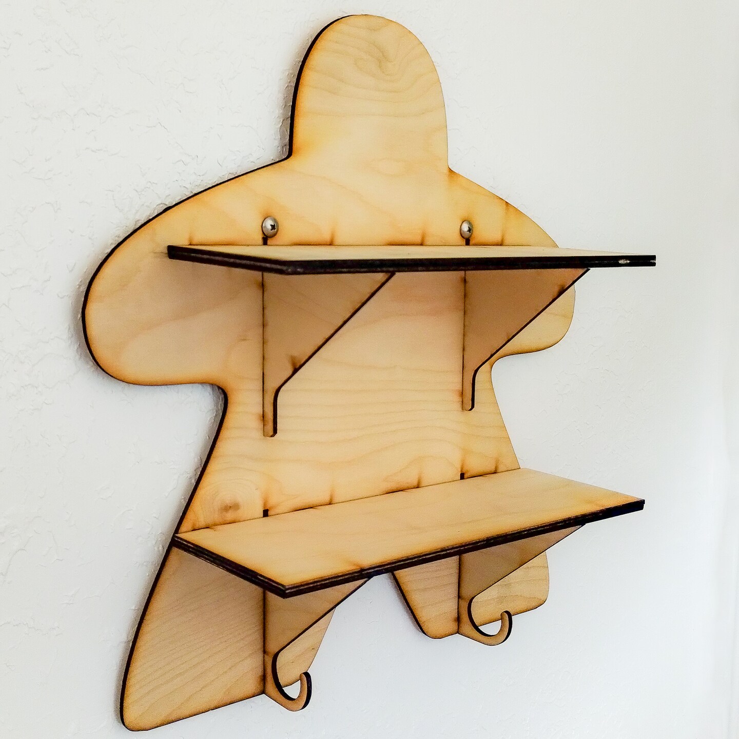廃盤　a.depeche PROCH DIY CRAFT PILED SHELF Meeple Game Piece Paint-It-Yourself Hanging Shelf Arts and Crafts