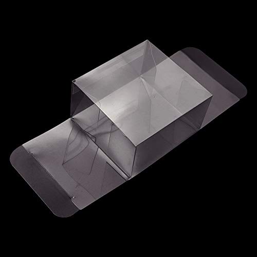 Newbested 100 Pack Clear Plastic Macaron Boxes,Transparent Chocolate Candy Cookies Malt Balls Mini Gift Packing Boxes for Valentine&#x27;s Day Wedding Party Baby Shower Display(2.17&#x22; x 2.17&#x22; x 1.38&#x22;)