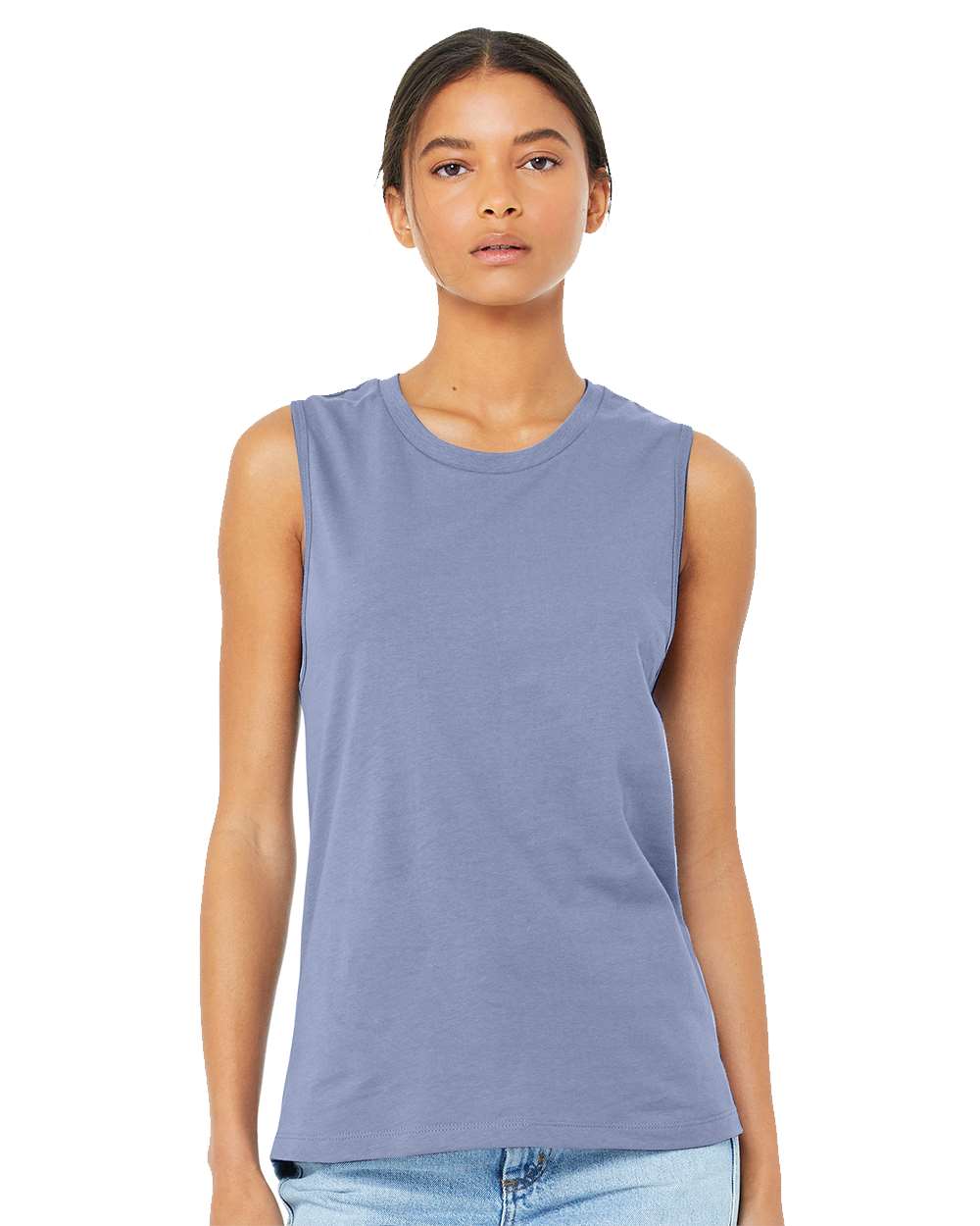 BELLA + CANVAS Women’s Jersey Muscle Tank Fit Sleeveless Top for Casual Wear