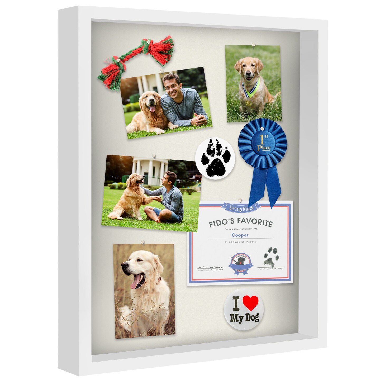 Americanflat Shadow Box Frame - 1.5 Interior Depth for Memorabilia - Display Case for Showcasing Souvenirs, Awards, and Medals - Shatter Resistant Glass - Hanging Hardware