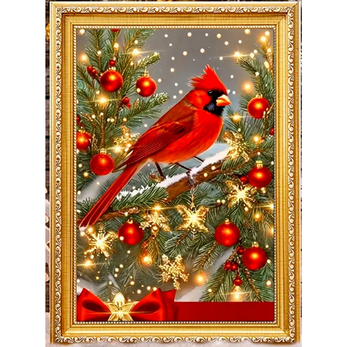 Attractive Christmas Cardinal Diamond Painting Kit