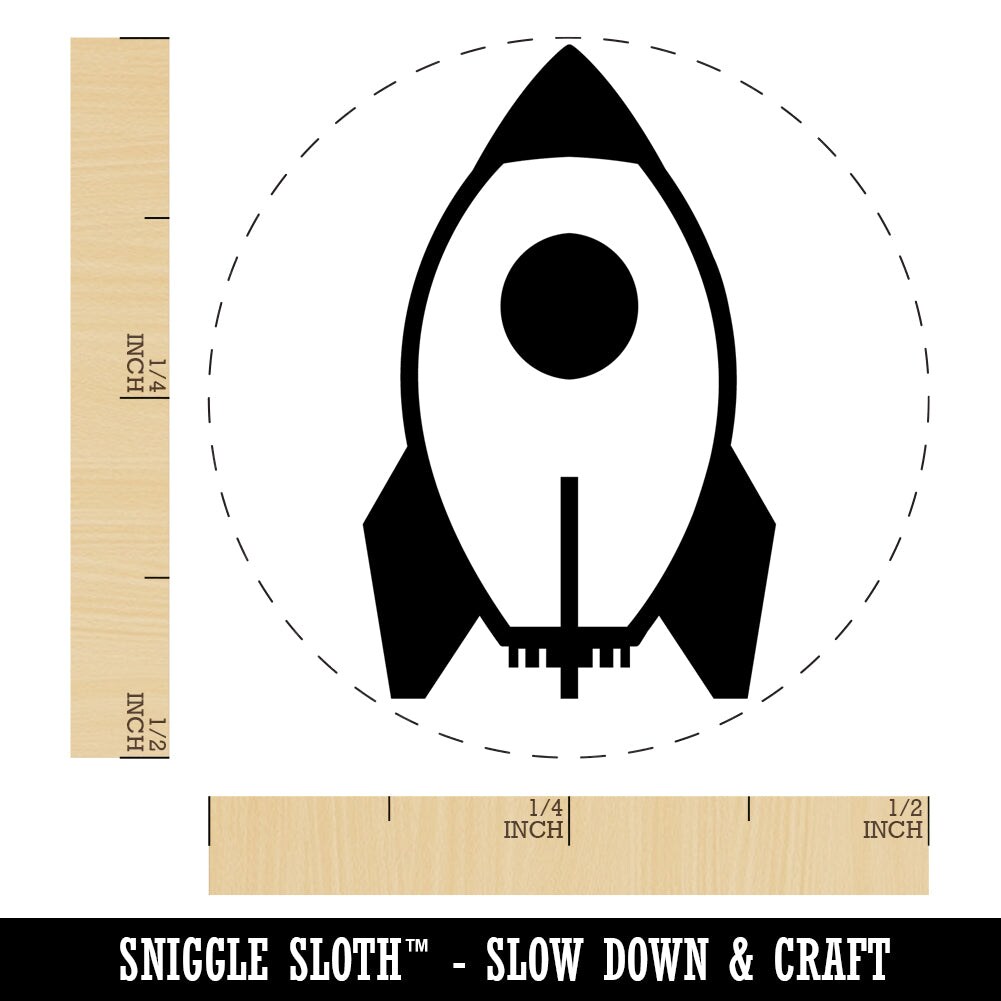 Rocket Space Ship Self-Inking Rubber Stamp Ink Stamper for Stamping Crafting Planners