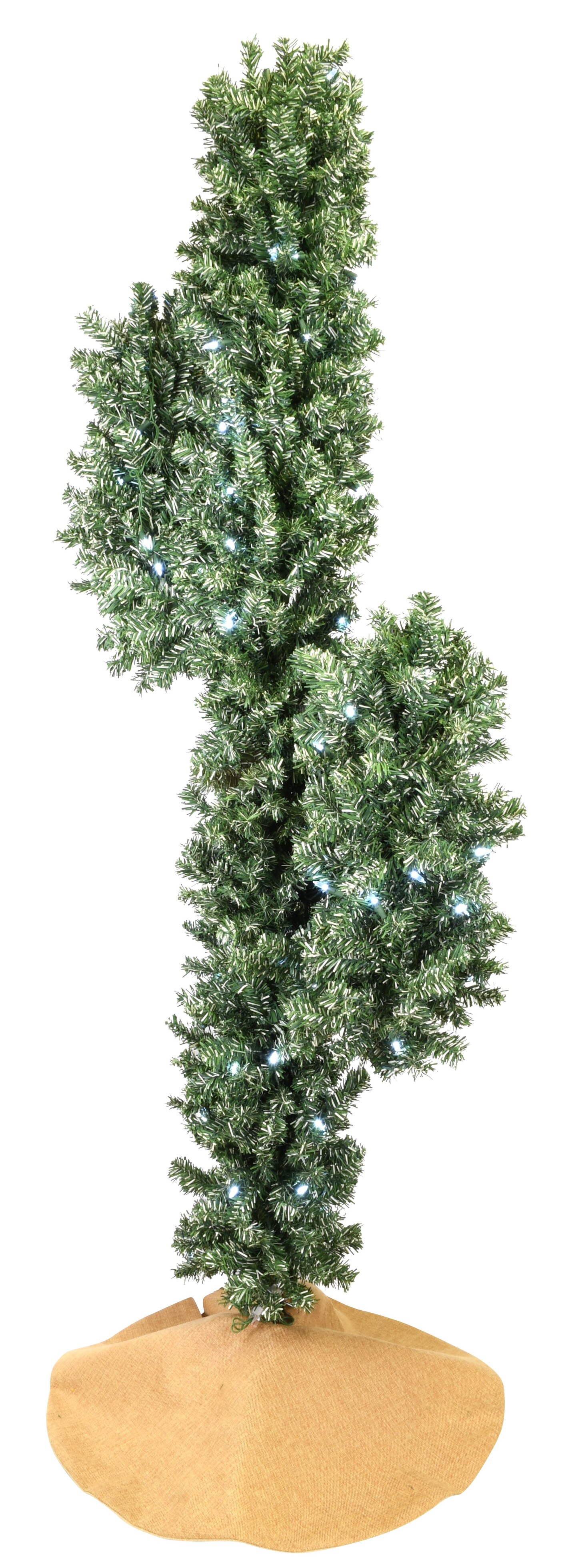 Tree Buddees Pre-lit LED Lights Cactus Christmas Tree 6 Foot Tall (White Lights)