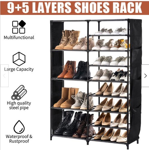 9 Tiers Shoe Rack Storage Organizer Shoe Shelf Organizer for