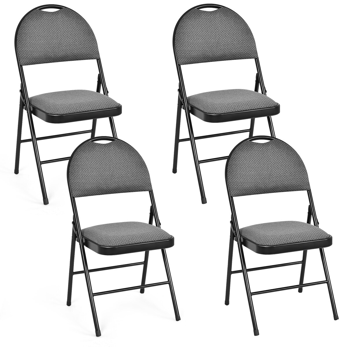 Padded Folding Office Chairs with Backrest