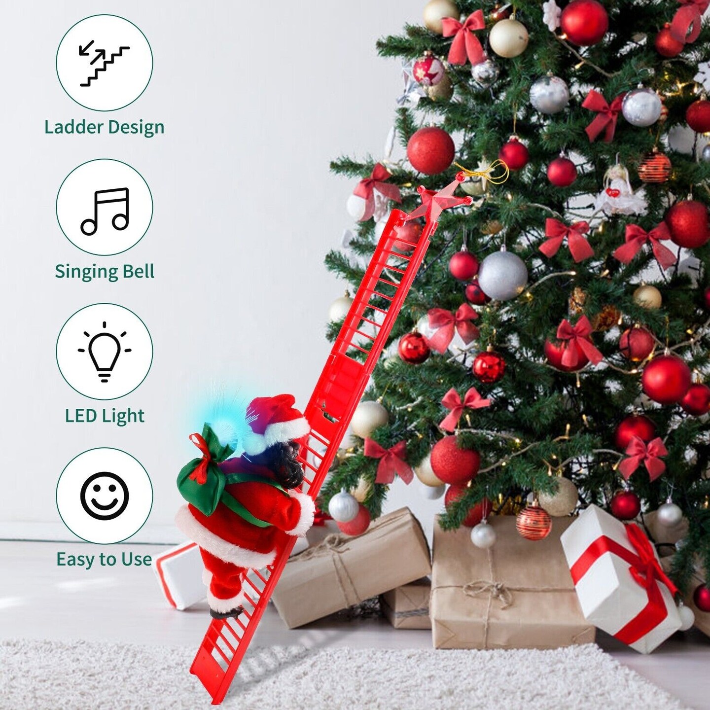 Creative Santa Claus Music Electric Doll Christmas Decor