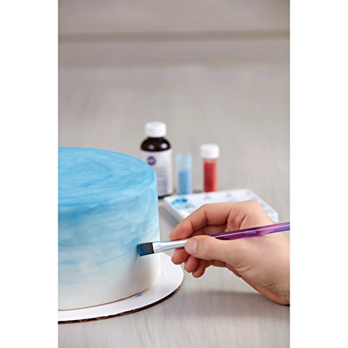 5-Piece Decorating Brush Set - Food Safe Decorating Brushes for Dusting Edible Glitter and Painting with Edible Color on Treats, Synthetic Bristles
