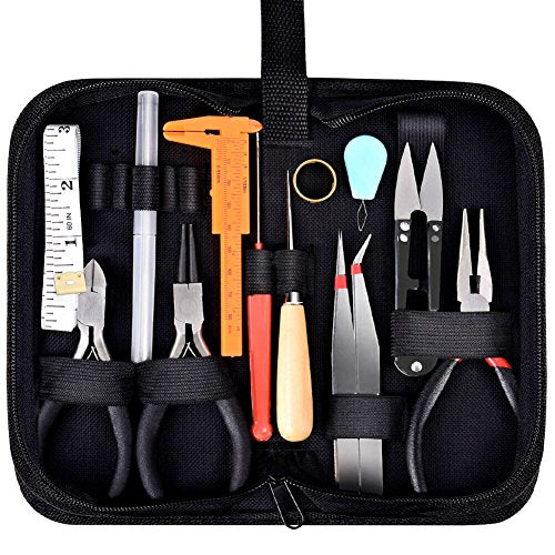 PAXCOO 19Pcs Jewelry Making Tools Kit with Zipper Storage Case for