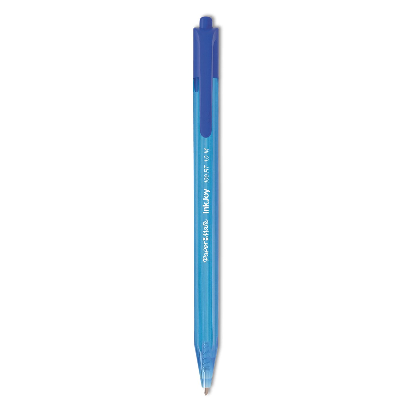 Paper Mate InkJoy 100 RT Retractable Ballpoint Pen, Medium 1mm, Blue  Ink/Barrel, Dozen (1951253)