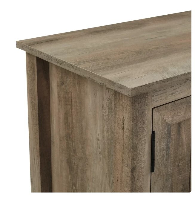 Grey Wash Farmhouse Grooved Door TV Stand for TVs up to 80&#x22;
