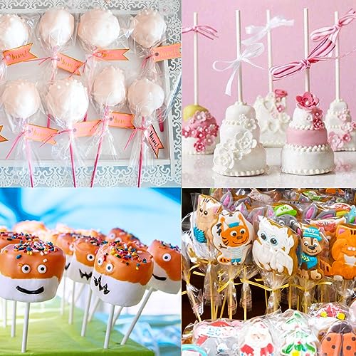 360Pcs 6inch Lollipop Sticks, Cake Pops pop Bags and Wrappers