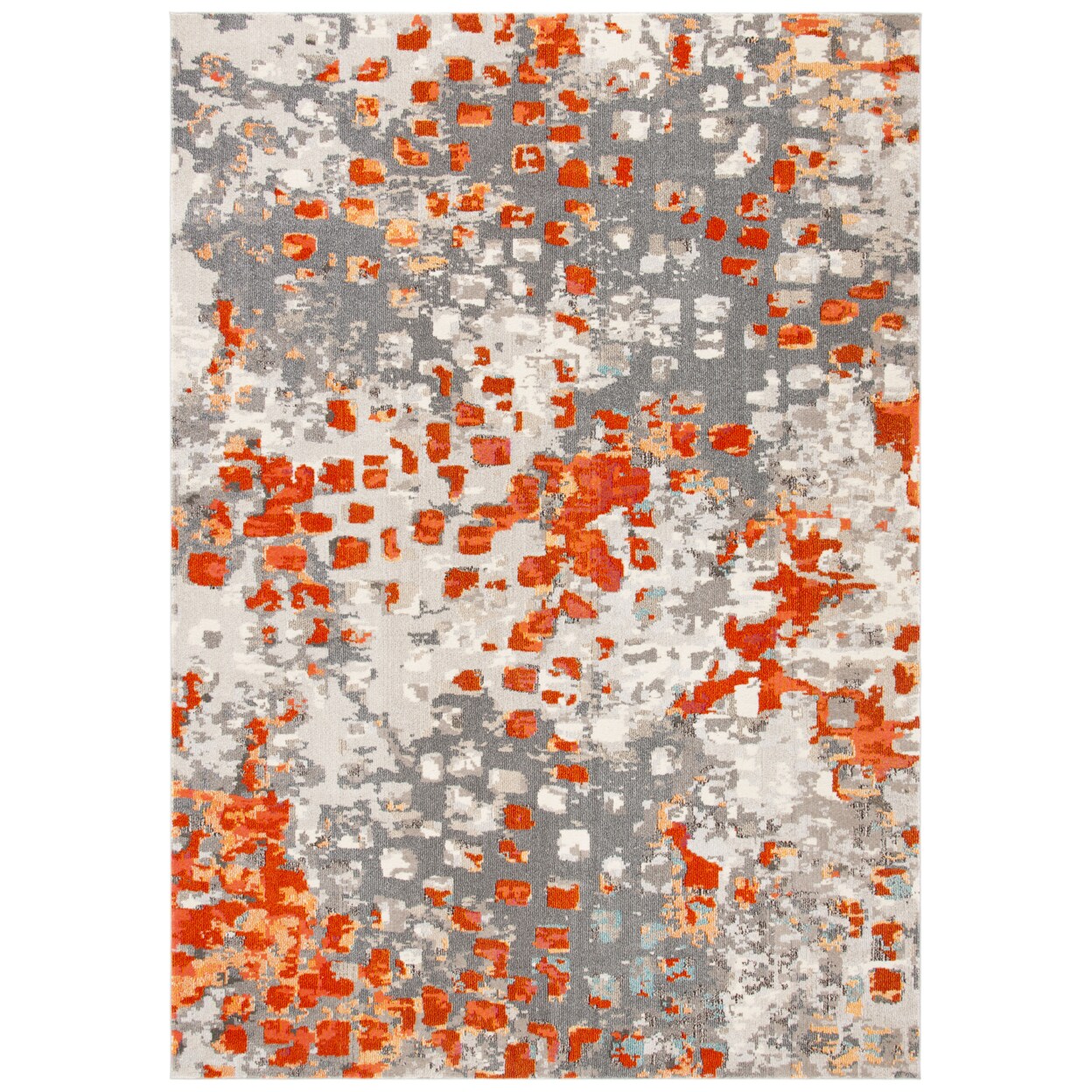 Safavieh Monaco Collection Mnc225h Grey / Orange Rug