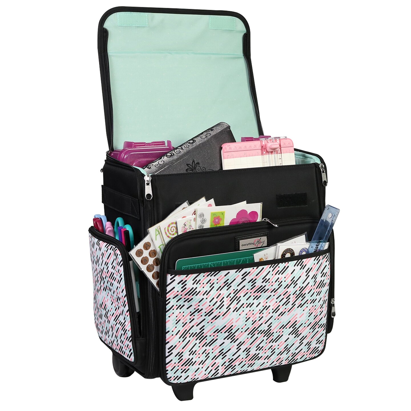Collapsible Rolling Scrapbook &#x26; Featherweight Case, Pill Print