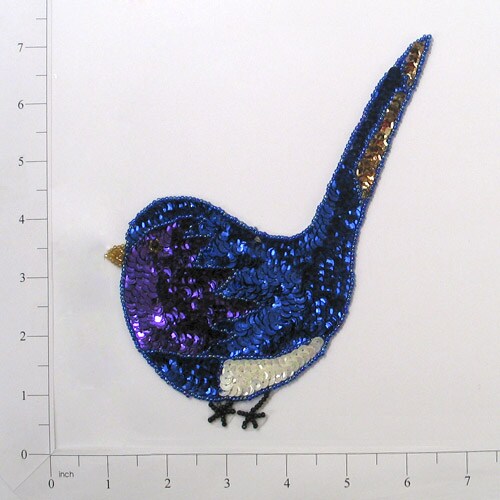 Blue Bird Sequin Applique/Patch