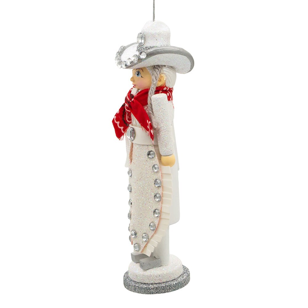 6" Cowgirl Nutcracker Ornament Rodeo – Unique Wooden Christmas Decoration