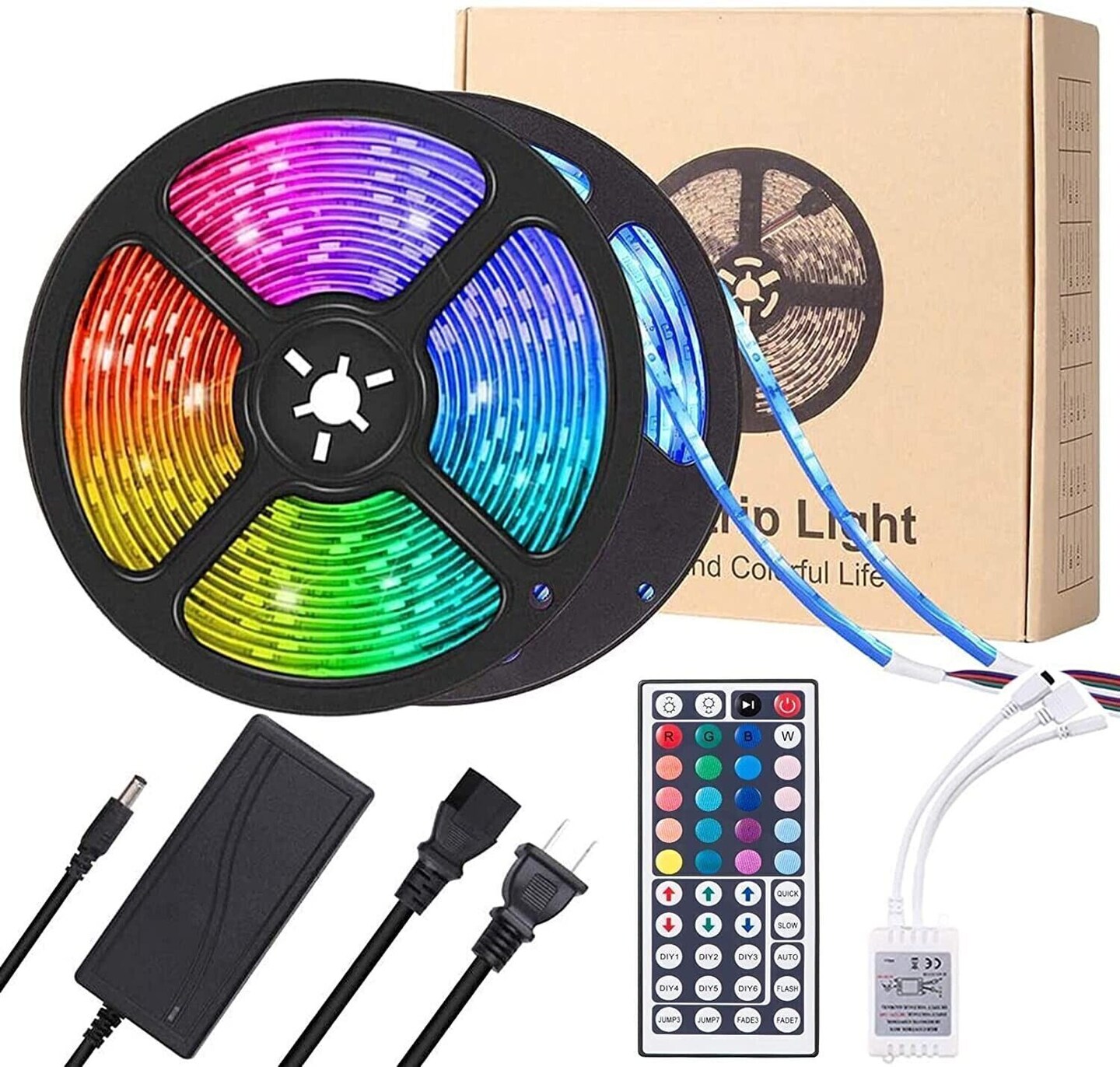 32ft Waterproof LED Strip Lights with Remote