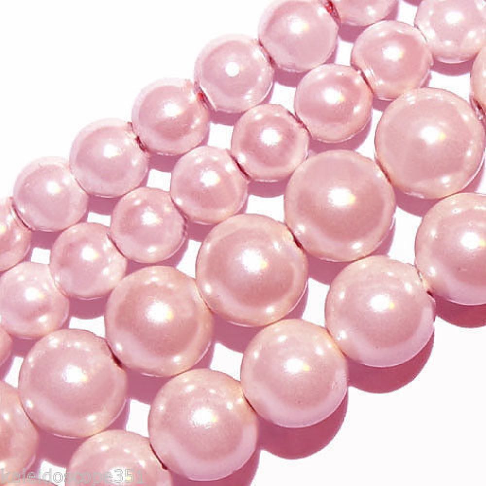 Kitcheniva Pink Glass Pearl Beads 4mm to 8mm Michaels