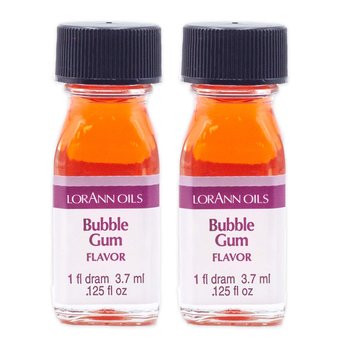 LorAnn Bubble Gum SS Flavor, 1 dram bottle (.0125 fl oz - 3.7ml - 1 teaspoon) 2 pack