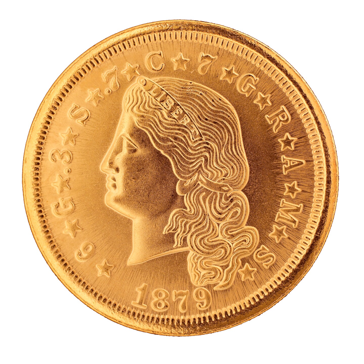 Tribute to America's Most Beautiful Coins Flowing Hair 4 Gold Piece