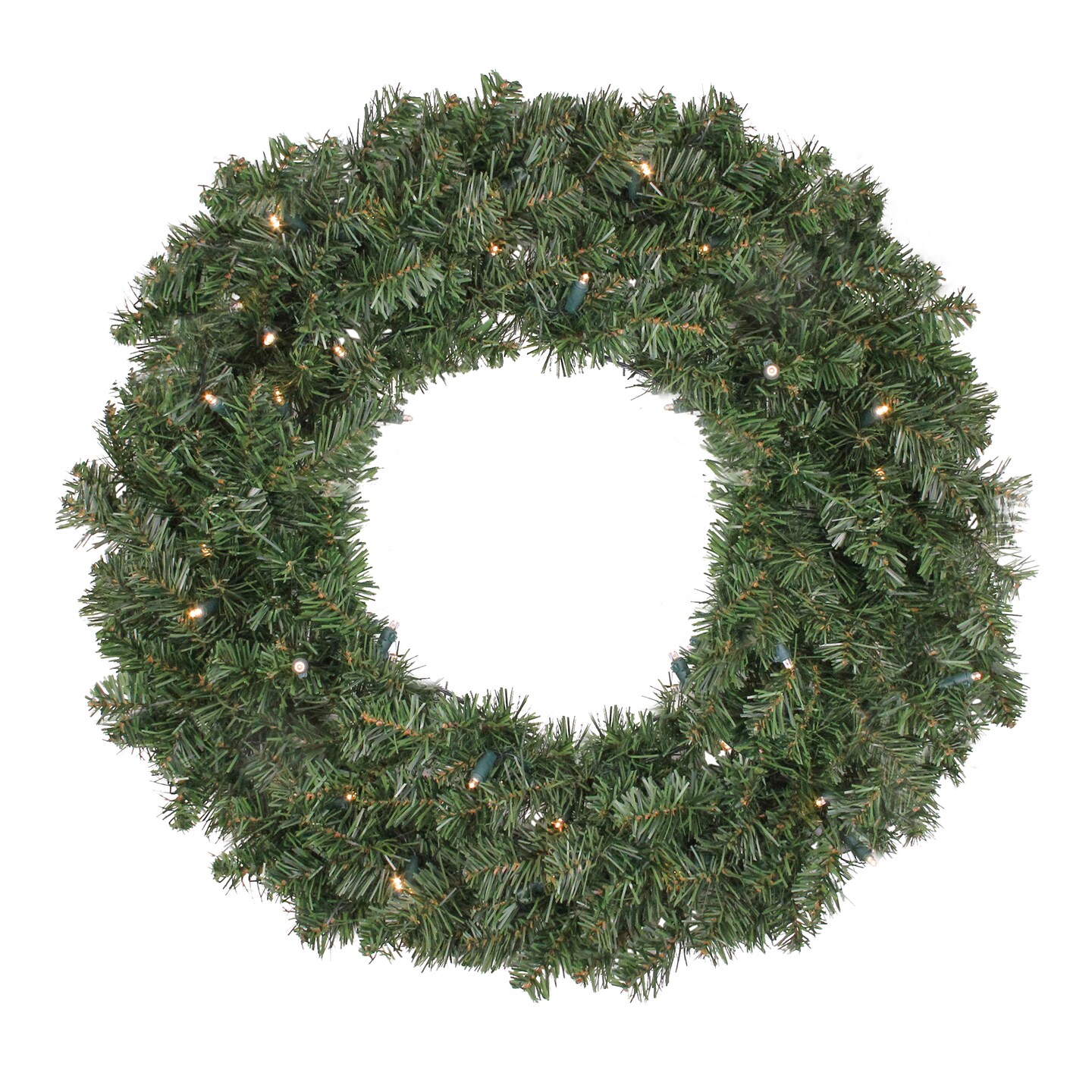 Northlight Pre-Lit Battery Operated Canadian Pine Christmas Wreath - 24&#x22; - Clear LED Lights