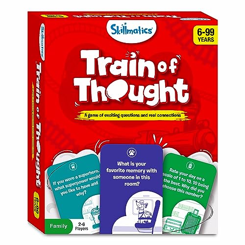 Card Game - Train of Thought, Fun for Family Game Night, Educational Toys, Travel Games for Kids, Teens and Adults, Gifts for Boys and Girls Ages 6, 7, 8, 9 and Up