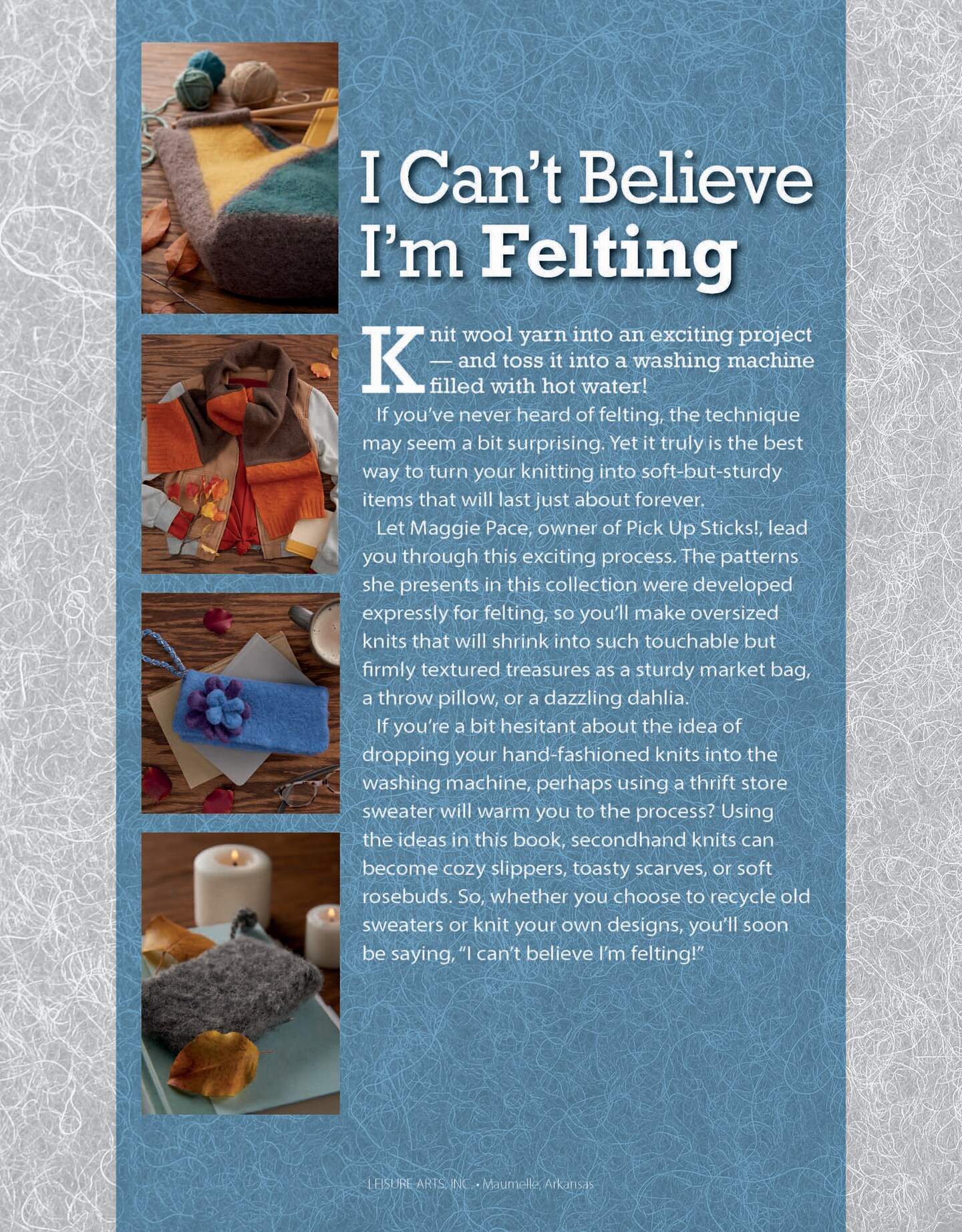 Leisure Arts I Can&#x27;t Believe I&#x27;m Felting Knitting Book