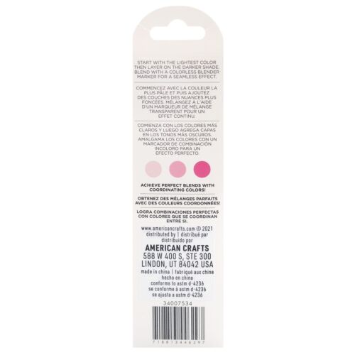 American Crafts Sketch Markers Collection Dual Tip Chisel Fine Point 3Pk CottonCandy 34007534