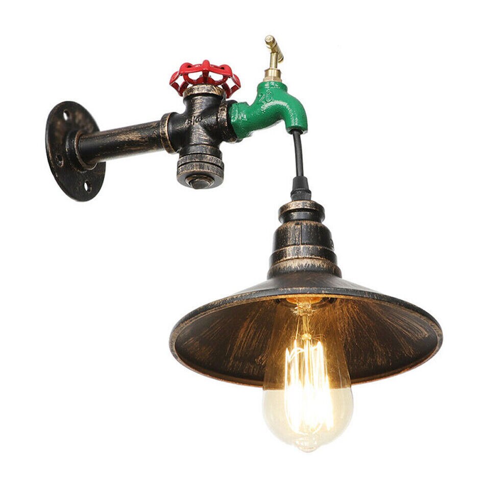 Kitcheniva Wall Lamp Sconce Rustic Industrial Steampunk Water Pipe Fixture