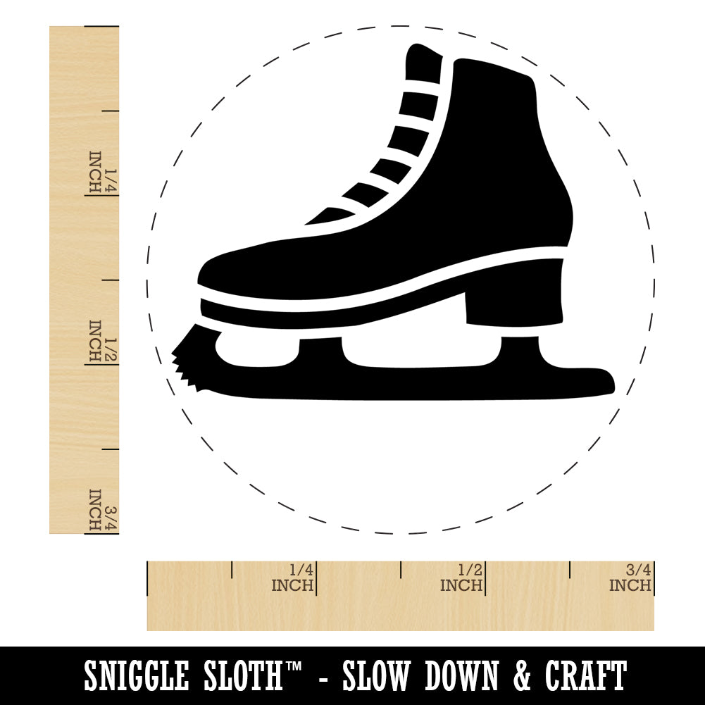 Ice Skate Skating Winter Sport Self-Inking Rubber Stamp Ink Stamper for Stamping Crafting Planners