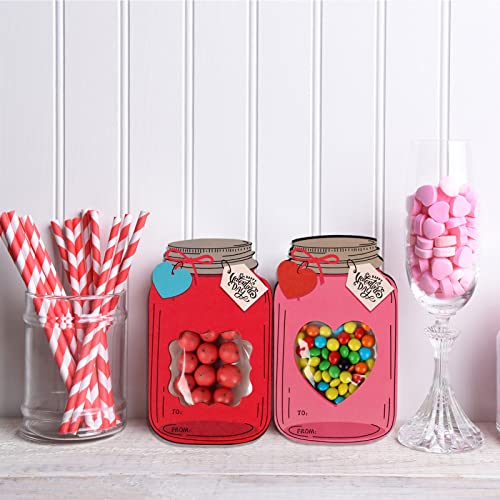  Giiffu 50 Pack Valentines Cards for Kids, Mason Jar Happy  Valentines Day Cards, Funny Valentine Gifts for Classroom, Kids Valentines  Day Cards for School Exchange Party Favors(Candy Not Included) : Toys