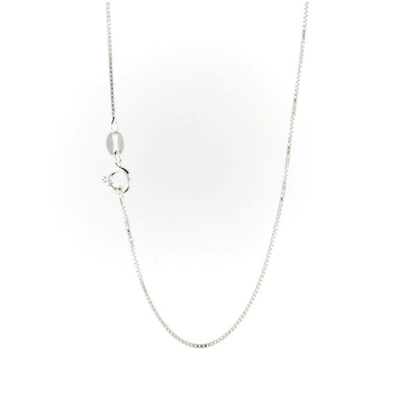 22 Inches Sterling Silver Box Chain Necklace