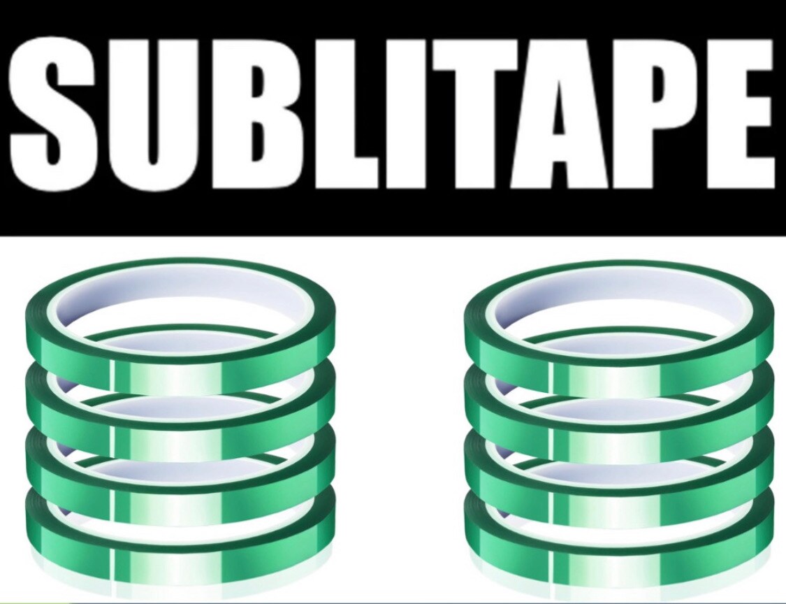 8 rolls Heat resistant Tapes Sublimation Press Transfer Thermal Tape 4mm*30m SUBLITAPE GREEN