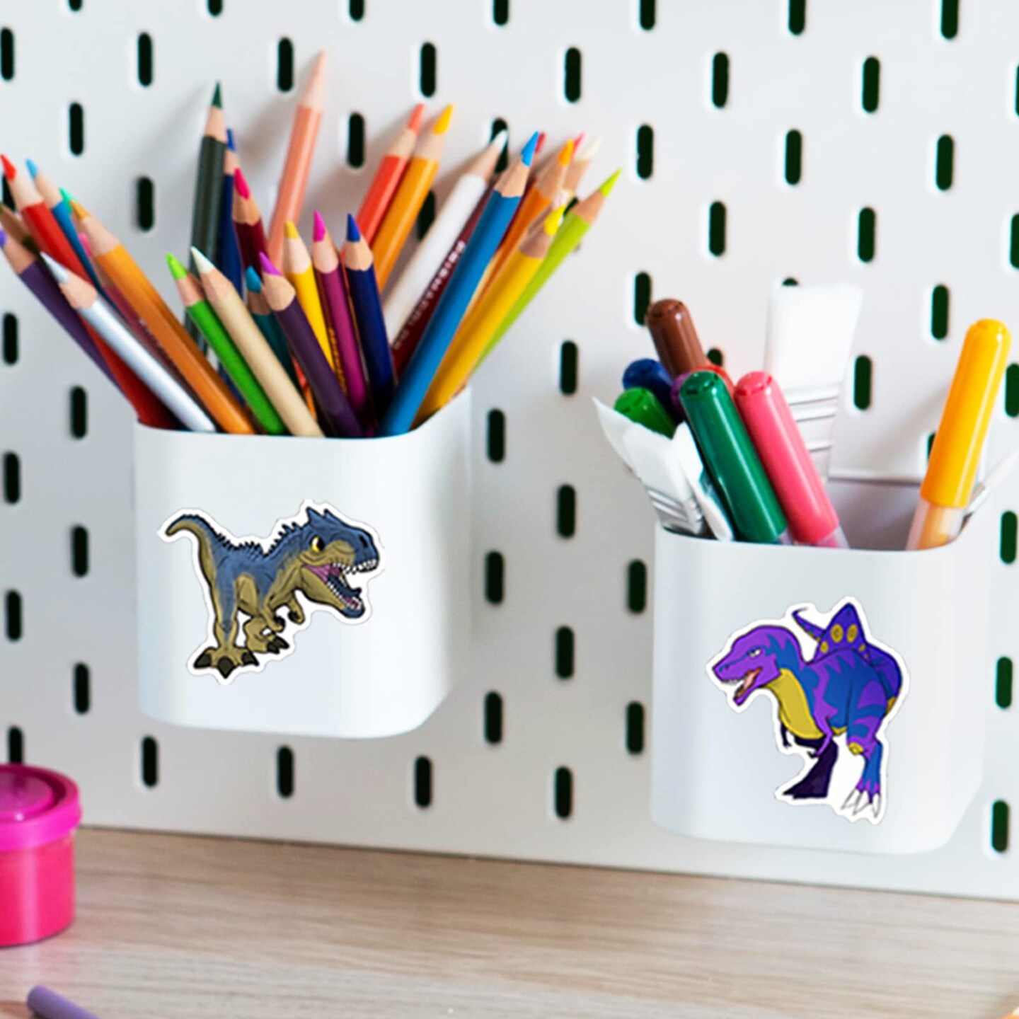 100 Pieces Dinosaur Stickers, Cute Waterproof Cartoon Stickers for Kids, for Stationery, Luggage, Teaching Rewards