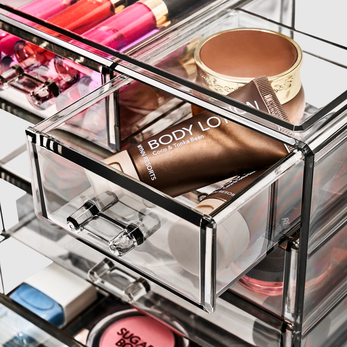 Sorbus Acrylic Makeup & Jewelry Organizer Storage Case- (4 Large, 2 Small Drawers)