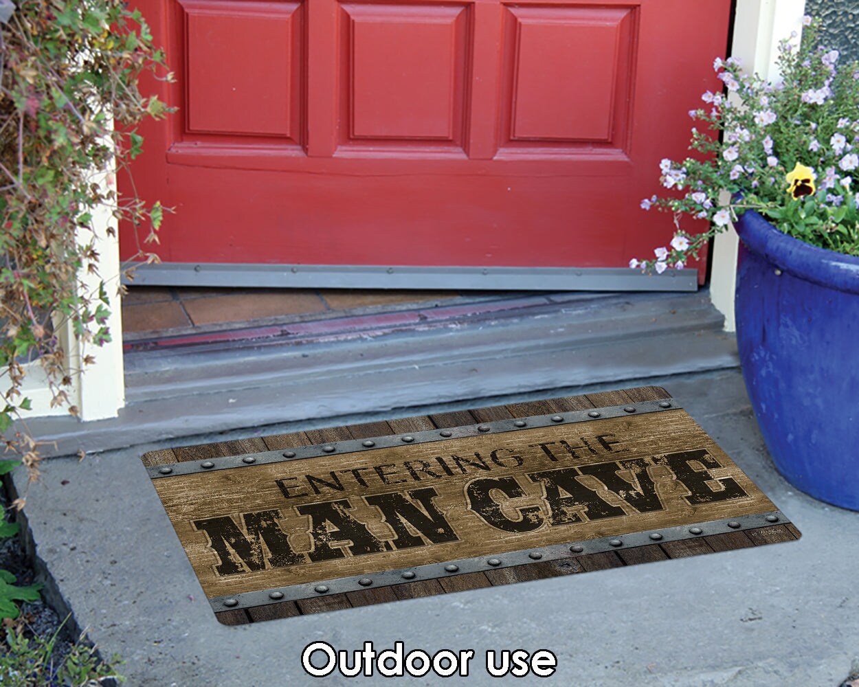 Man Cave Brown Door Mat (18 x 30&#x22;)