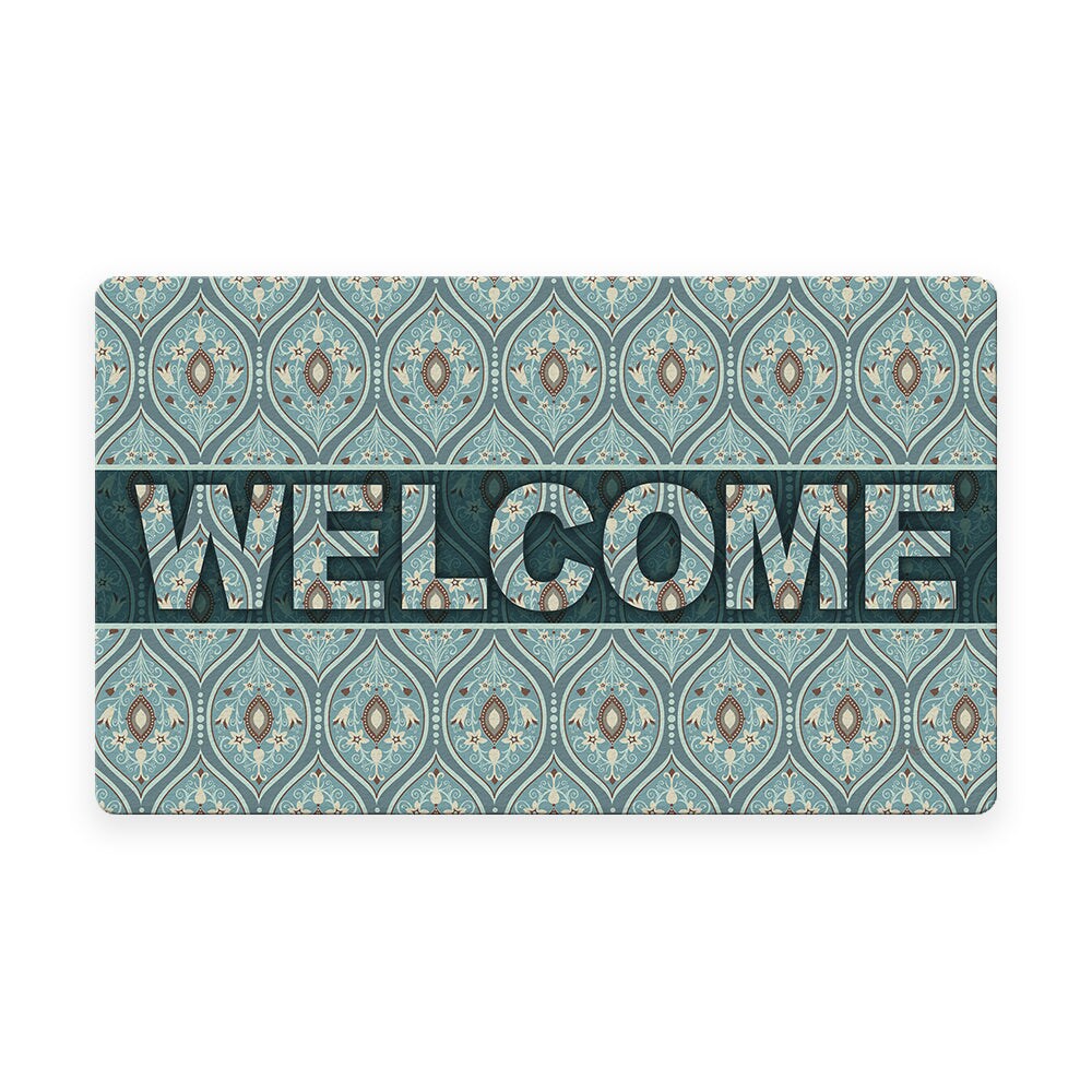 Ornate Droplets Welcome Door Mat (18 x 30&#x22;)