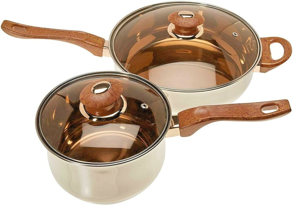 12-piece Stainless Steel Cookware Set, Silver.