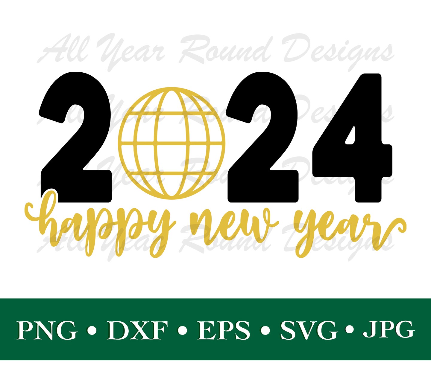 Happy New Year Svg Png Dxf Eps, Hello 2024 Svg, 2024 New Year Svg, Welcome 2024,  Scrapbook, Cricut Cameo File Silhouette, Paper Cutting 