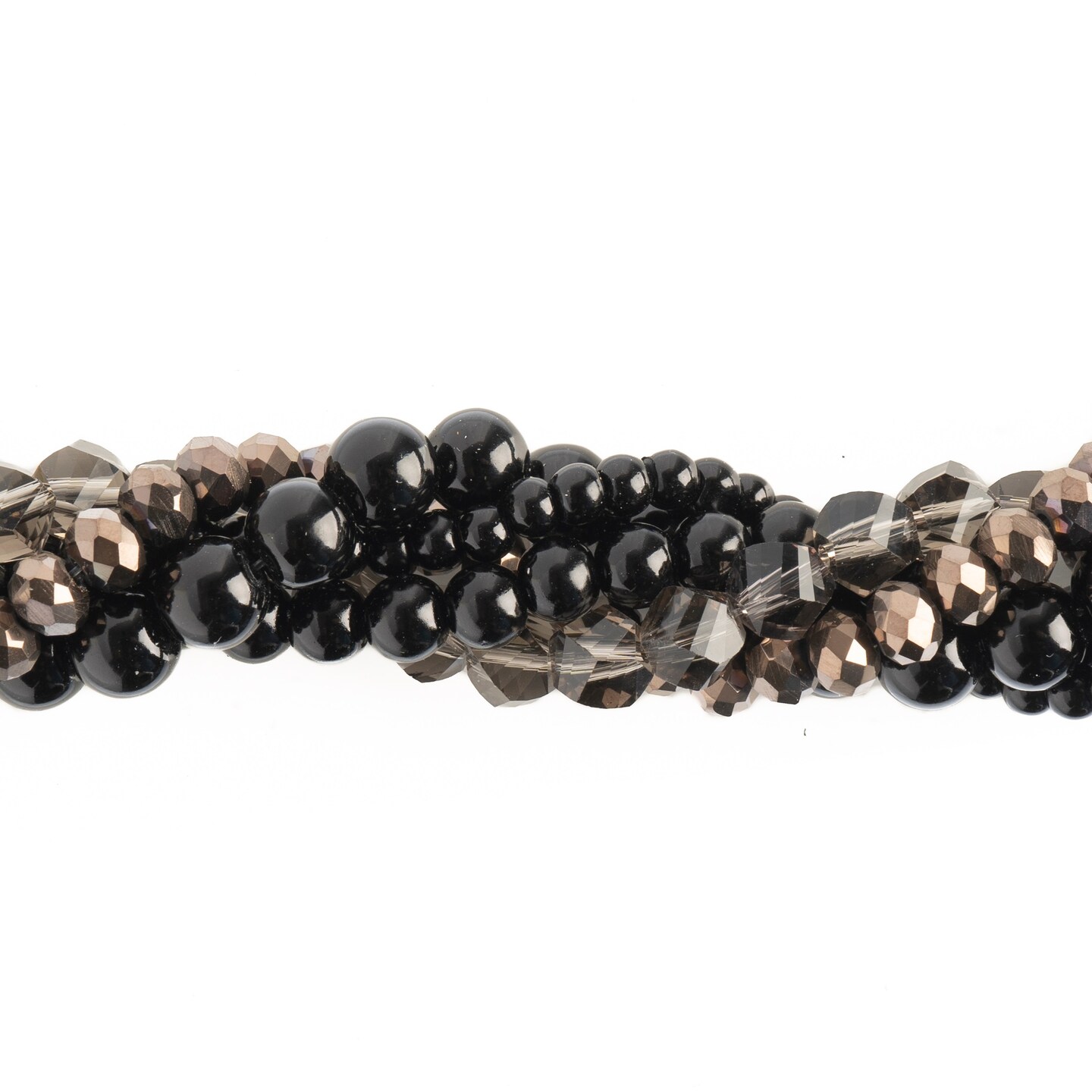 Crystal Lane DIY Bat Orchid Twisted Glass & Pearls Beads, 5 Strands