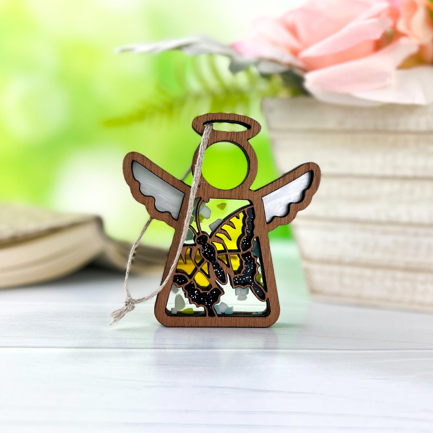 3.5&#x22; Swallowtail Butterfly Ornament - Handcrafted in Texas - Mother&#x27;s Angels&#xAE; Figurine - Mother&#x27;s Day Gifts