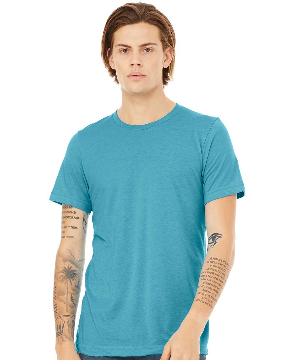 BELLA + CANVAS Triblend Crewneck Short Sleeve T-Shirt for Summer Wear & Custom Print Everyday Tee