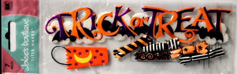 Jolee&#x27;s Boutique Trick Or Treat Dimensional Title Stickers