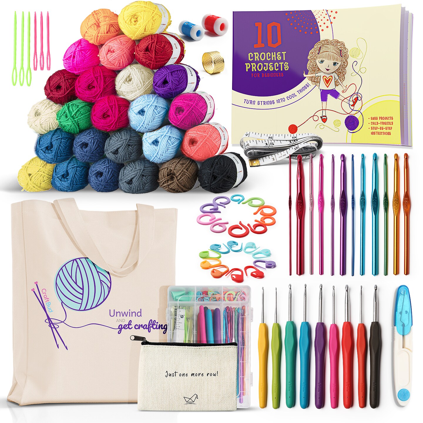 Jumblcrafts Crochet Starter Kit With Crochet Hooks And Yarn Set