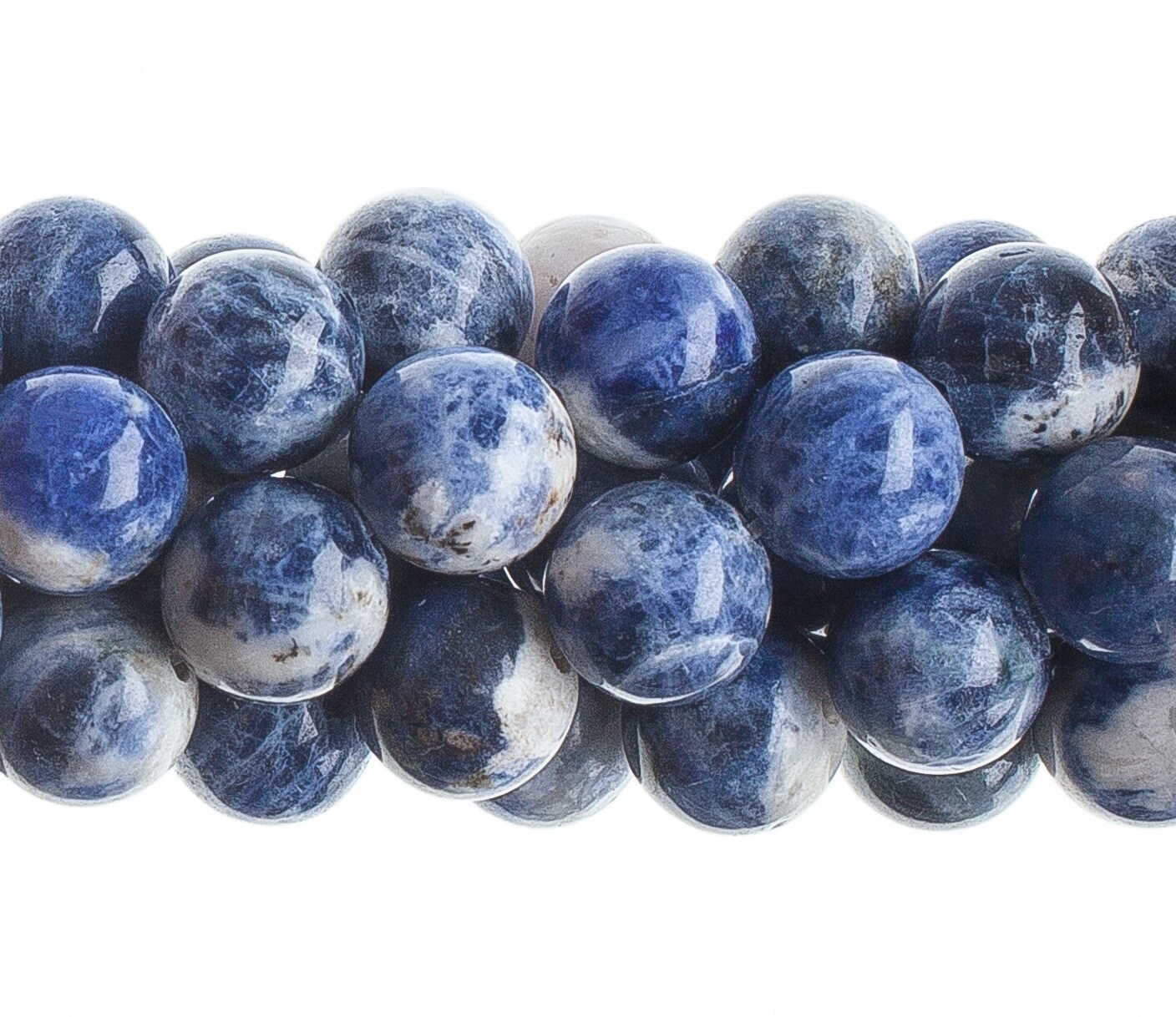 Earth&#x27;s Jewel Semi-Precious 6mm Sodalite Natural Round Strung Bead